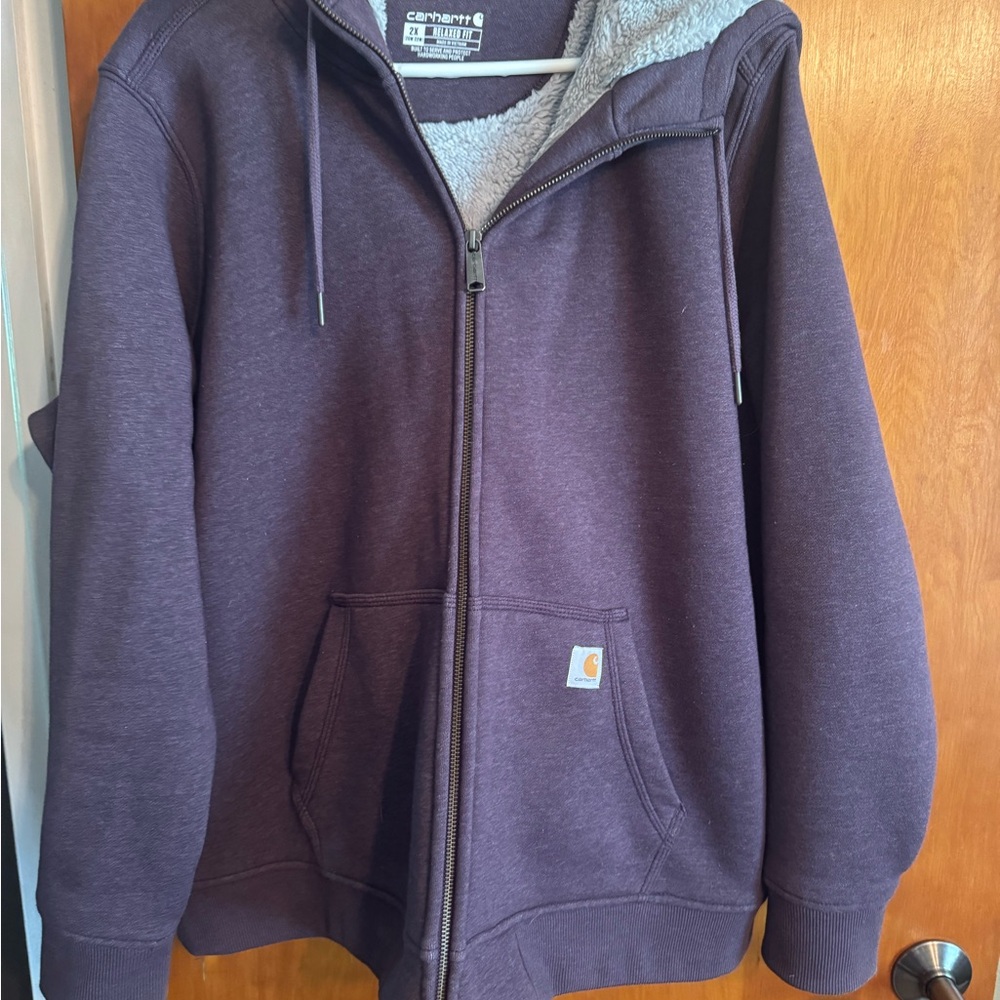 Carhartt Dark Purple Hoodie with Logo